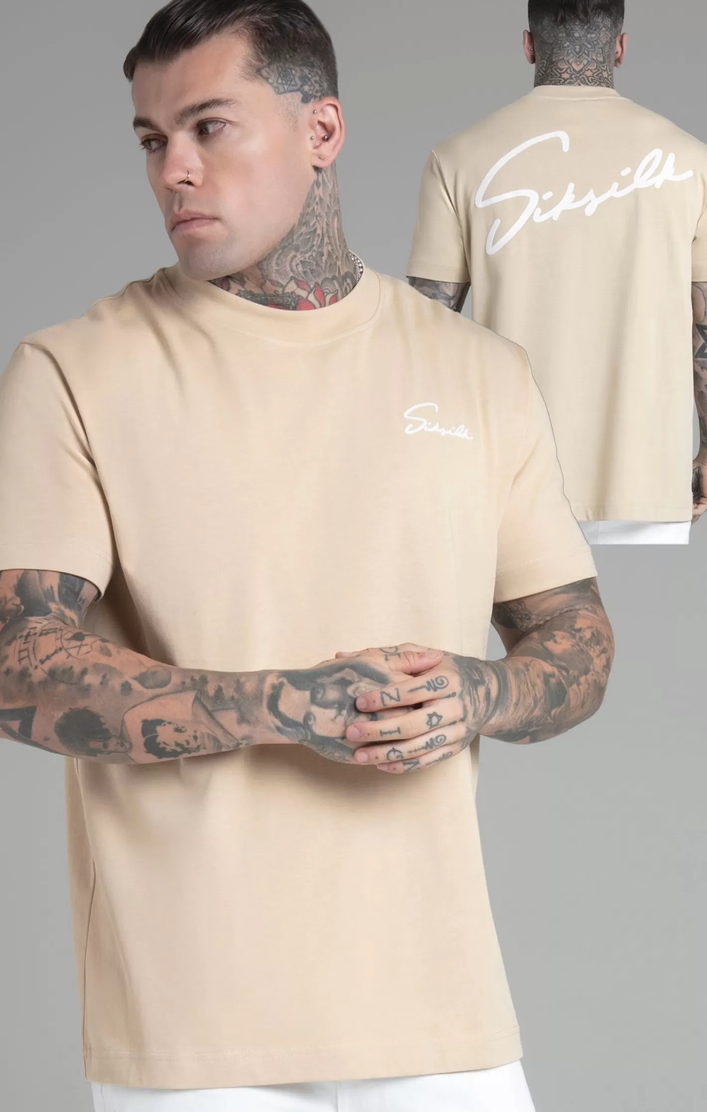 SikSilk T-shirts^Script T-Shirt