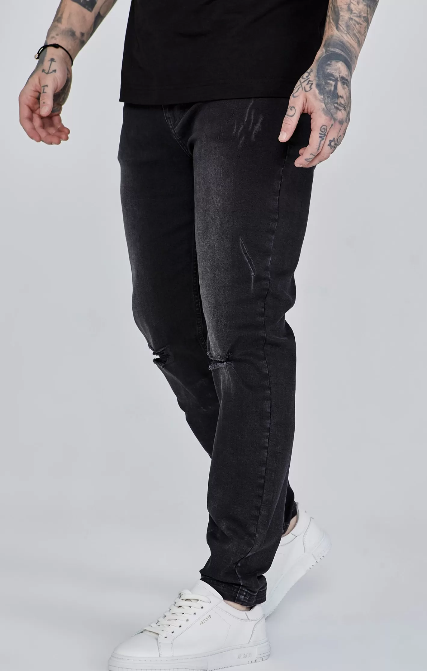 SikSilk Essentials | Jeans^Distressed Slim Fit Jeans