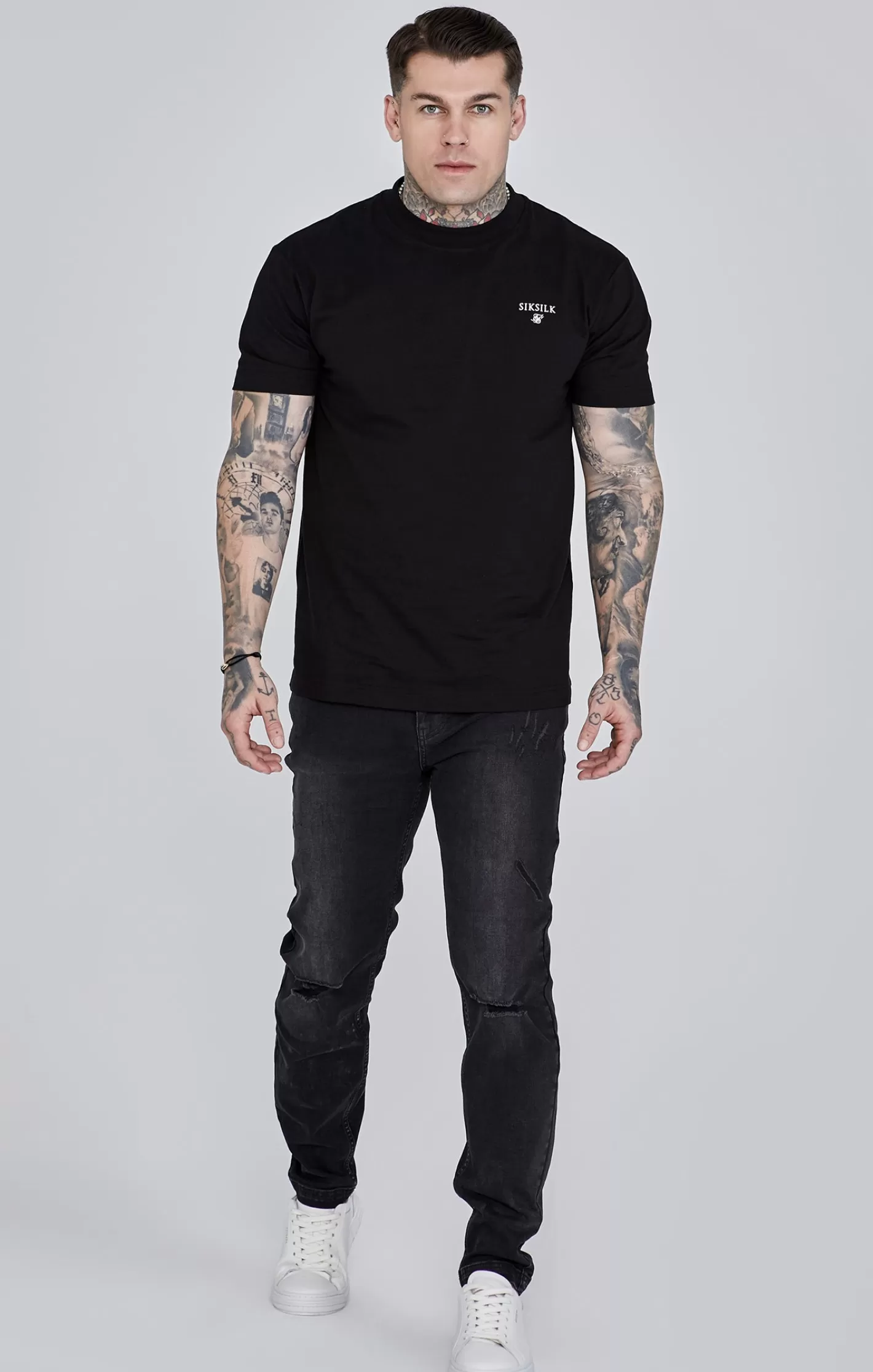 SikSilk Essentials | Jeans^Distressed Slim Fit Jeans