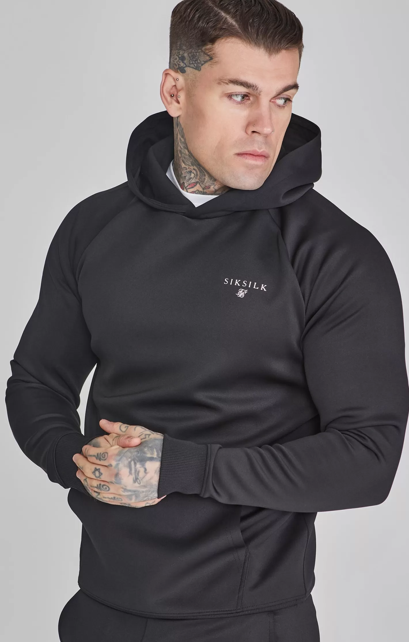 SikSilk Hoodies^Muscle Fit Hoodie