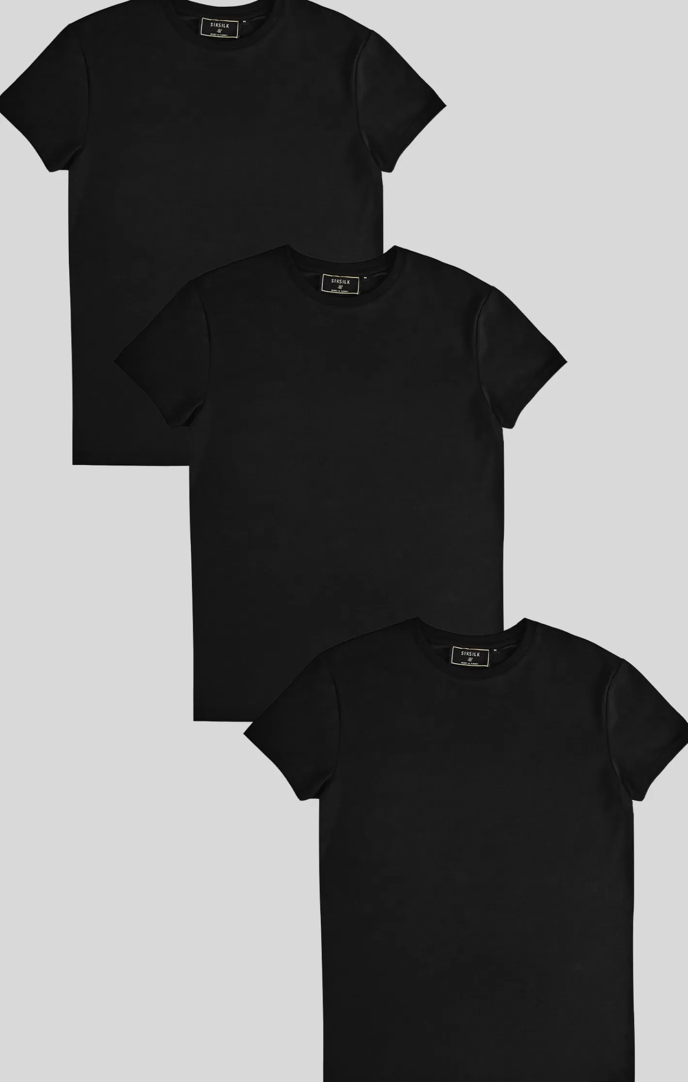 SikSilk T-shirts^Pack of 3 T-Shirts