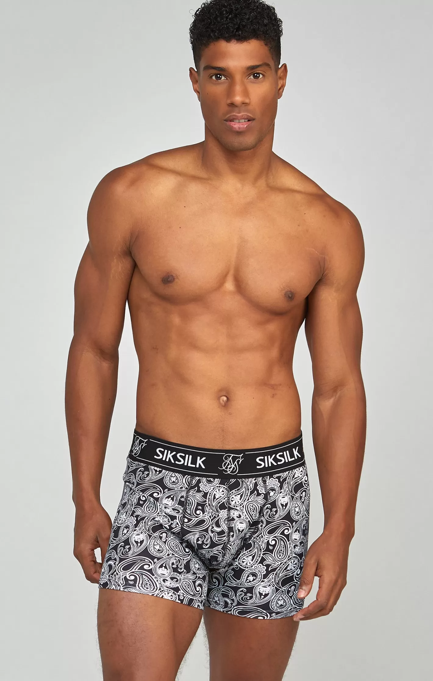 SikSilk Underwear^3Pk Paisley Boxer