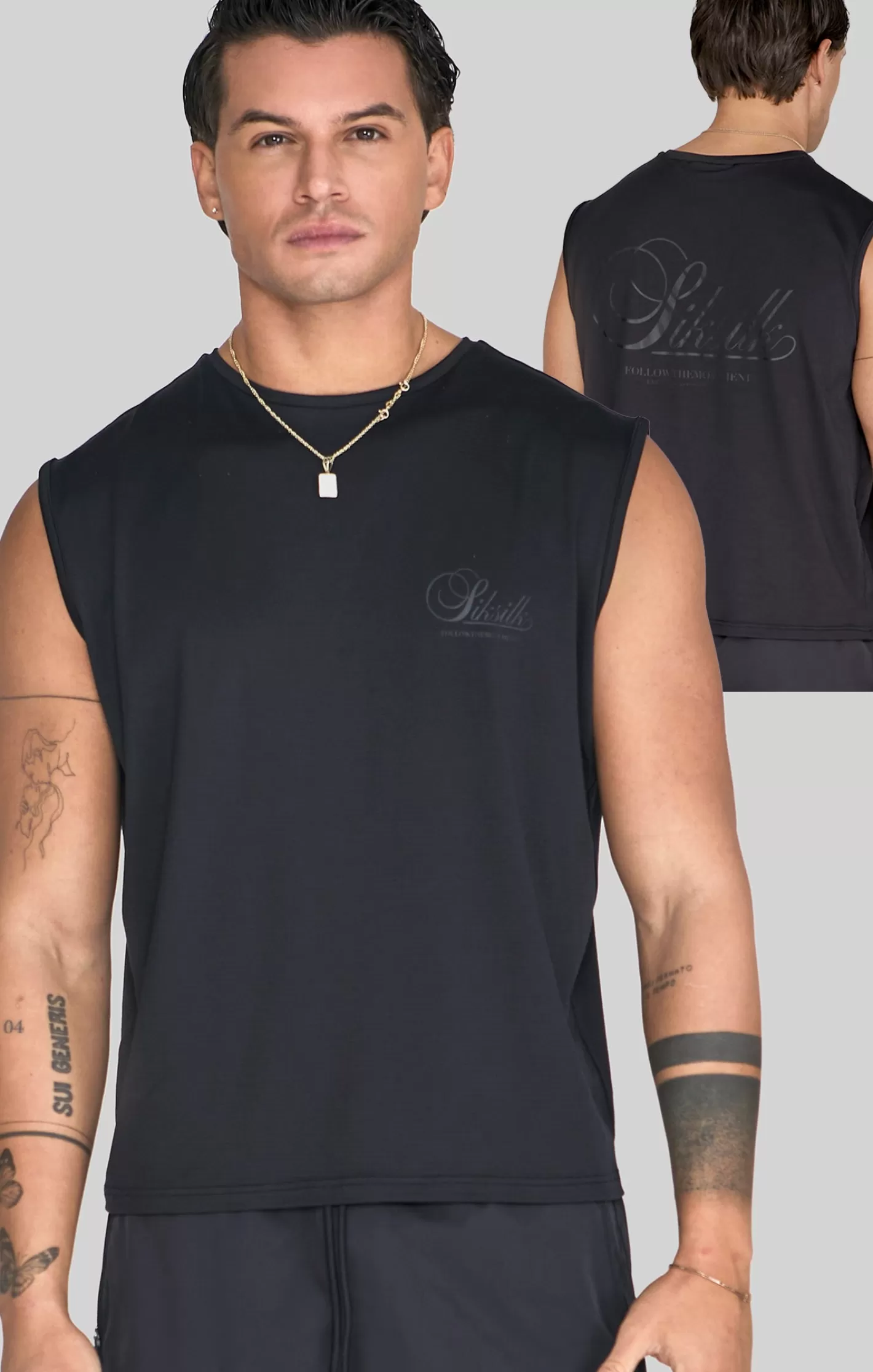 SikSilk Vests^Relaxed Logo Vest