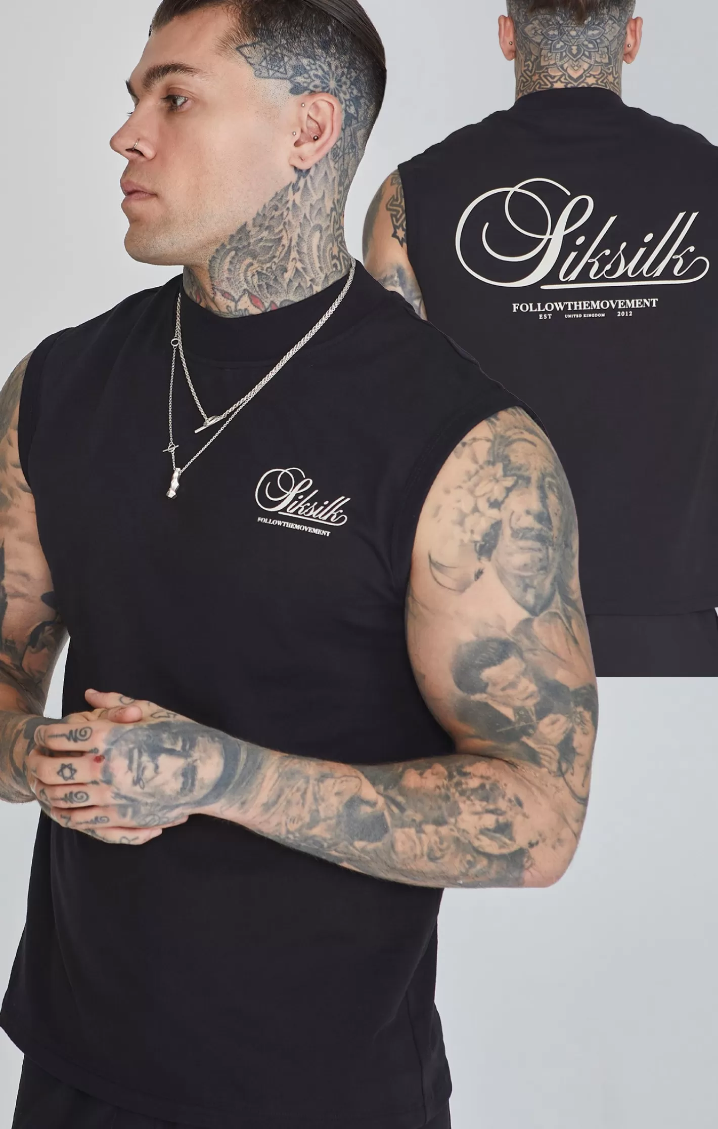 SikSilk T-shirts^Sleeveless T-Shirt