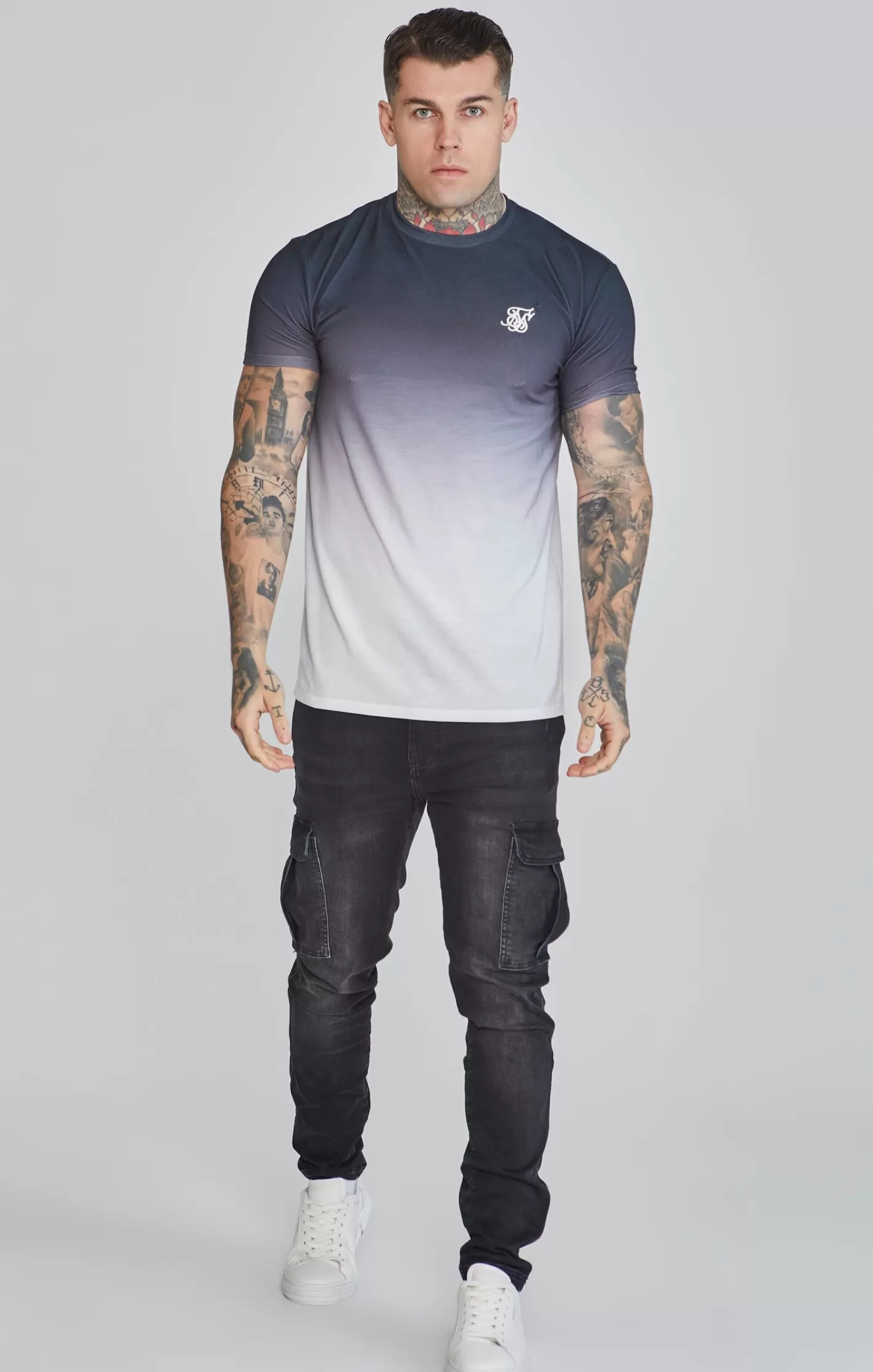 SikSilk T-shirts^White Fade T-Shirt