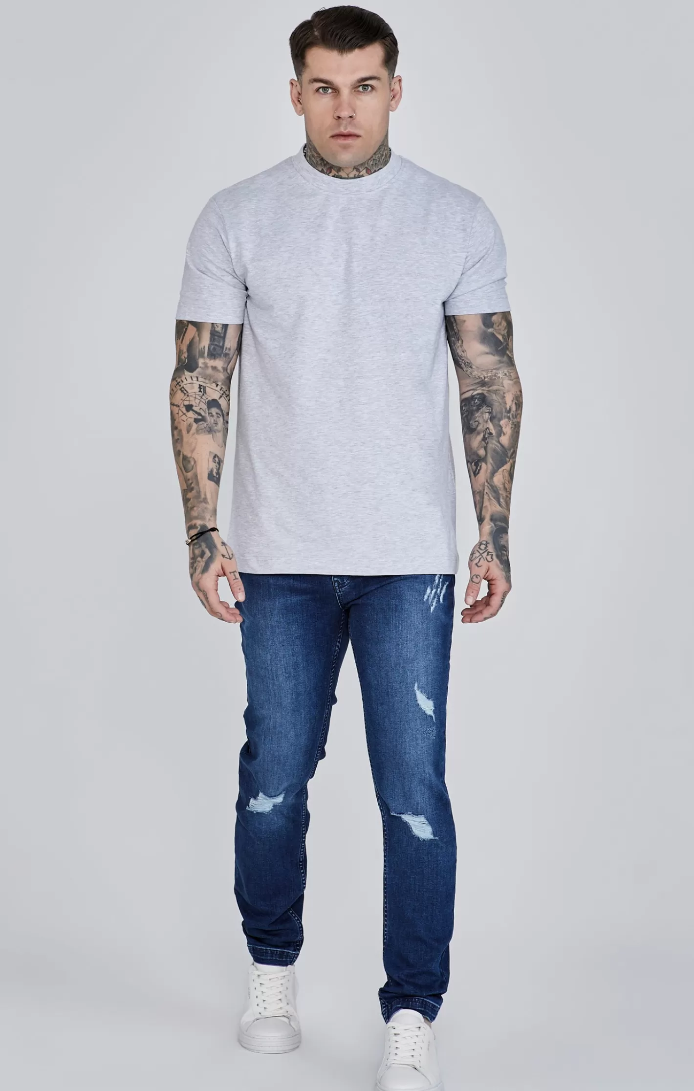 SikSilk Essentials | Jeans^Distressed Slim Fit Jeans