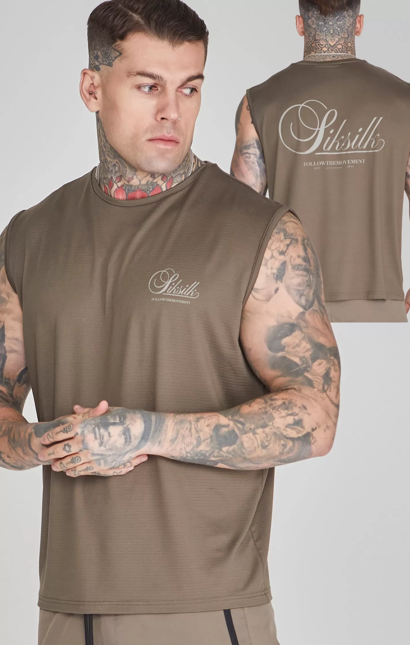 SikSilk Vests^Relaxed Logo Vest