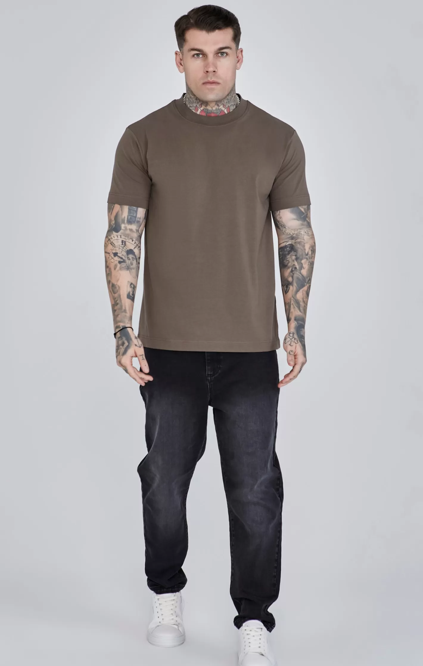 SikSilk T-shirts^Brown Pack of 2 T-Shirts