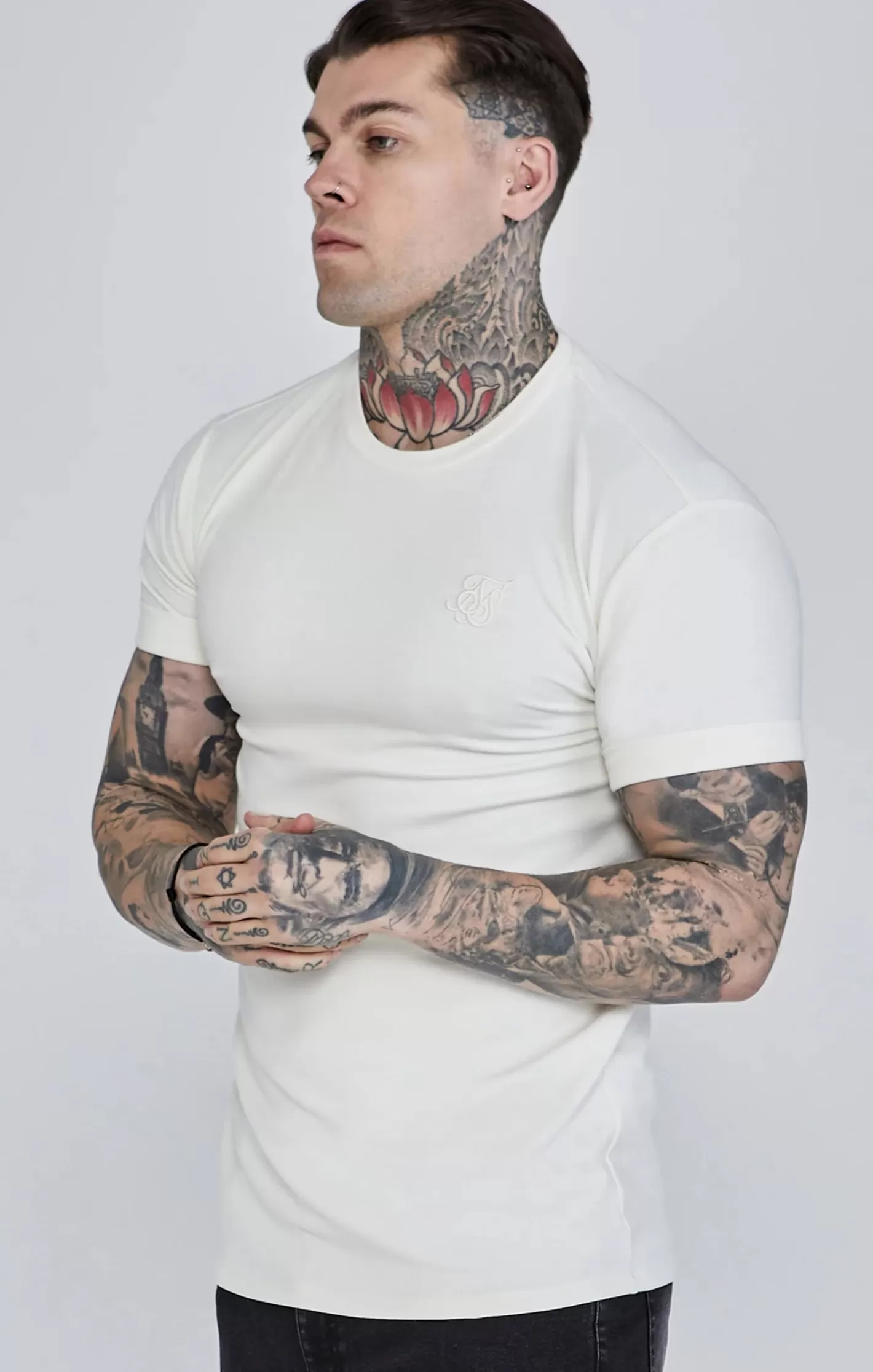 SikSilk T-shirts^Roll Sleeve T-Shirt