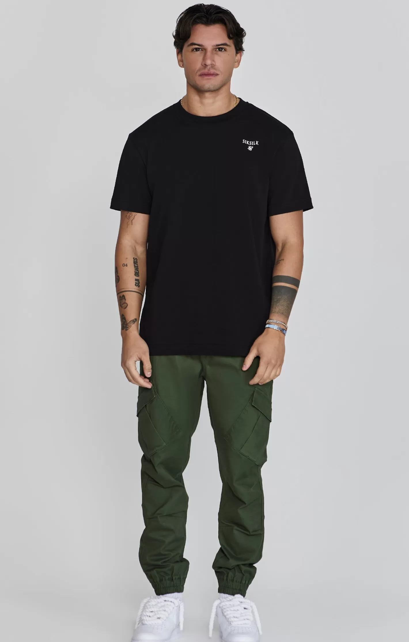 SikSilk Essentials | Trousers^Khaki Cargo Pants