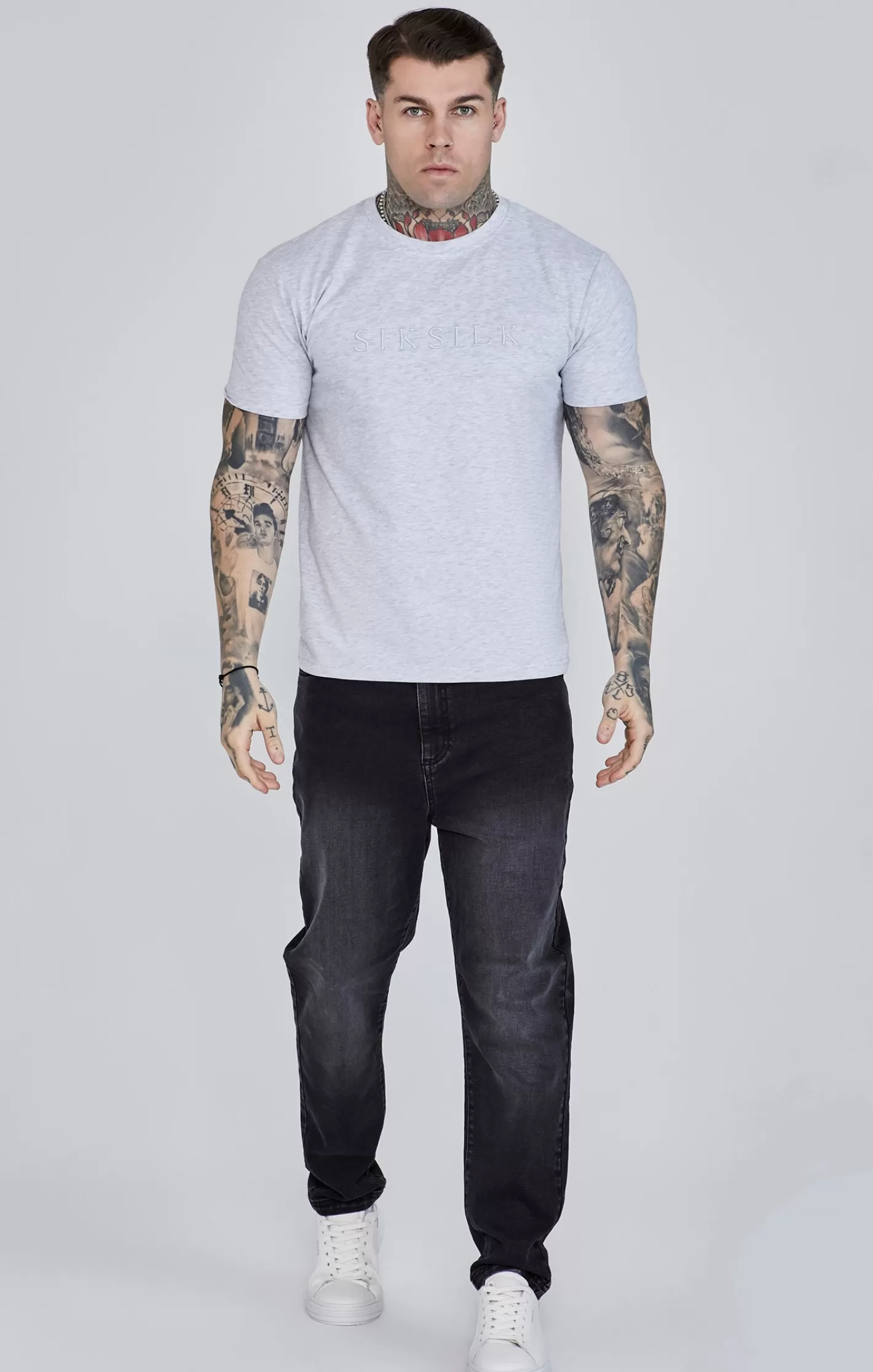 SikSilk T-shirts^Marl Logo T-Shirt