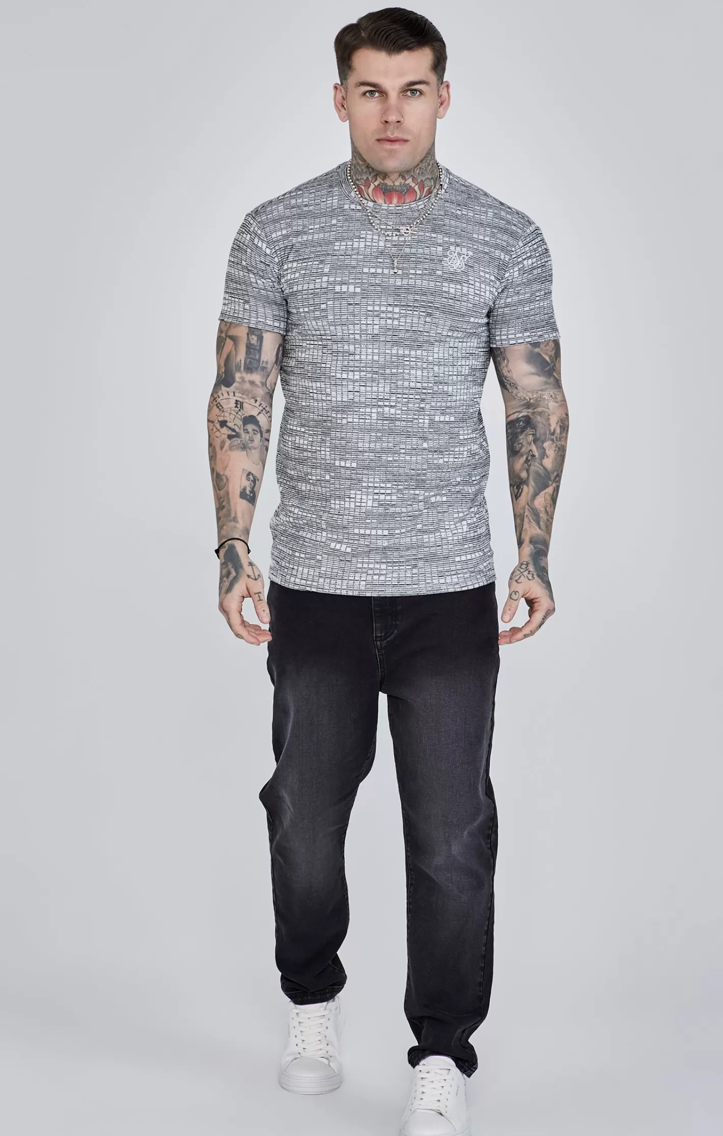 SikSilk T-shirts^Rib Knit T-Shirt