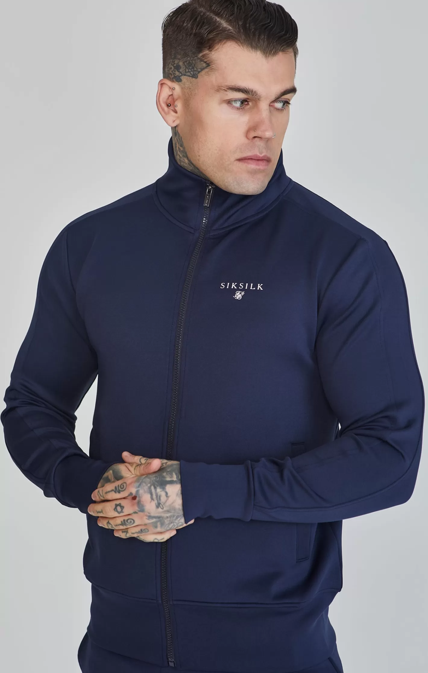 SikSilk Essentials | Track Tops^Essentials Poly Track Top