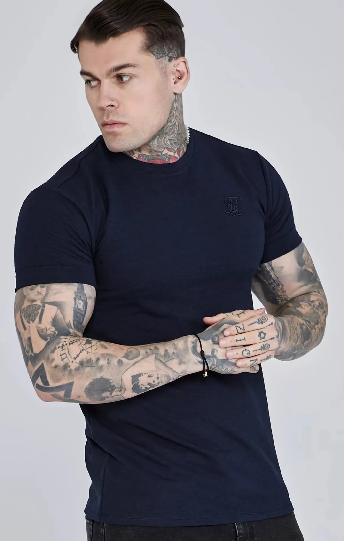 SikSilk T-shirts^Roll Sleeve T-Shirt