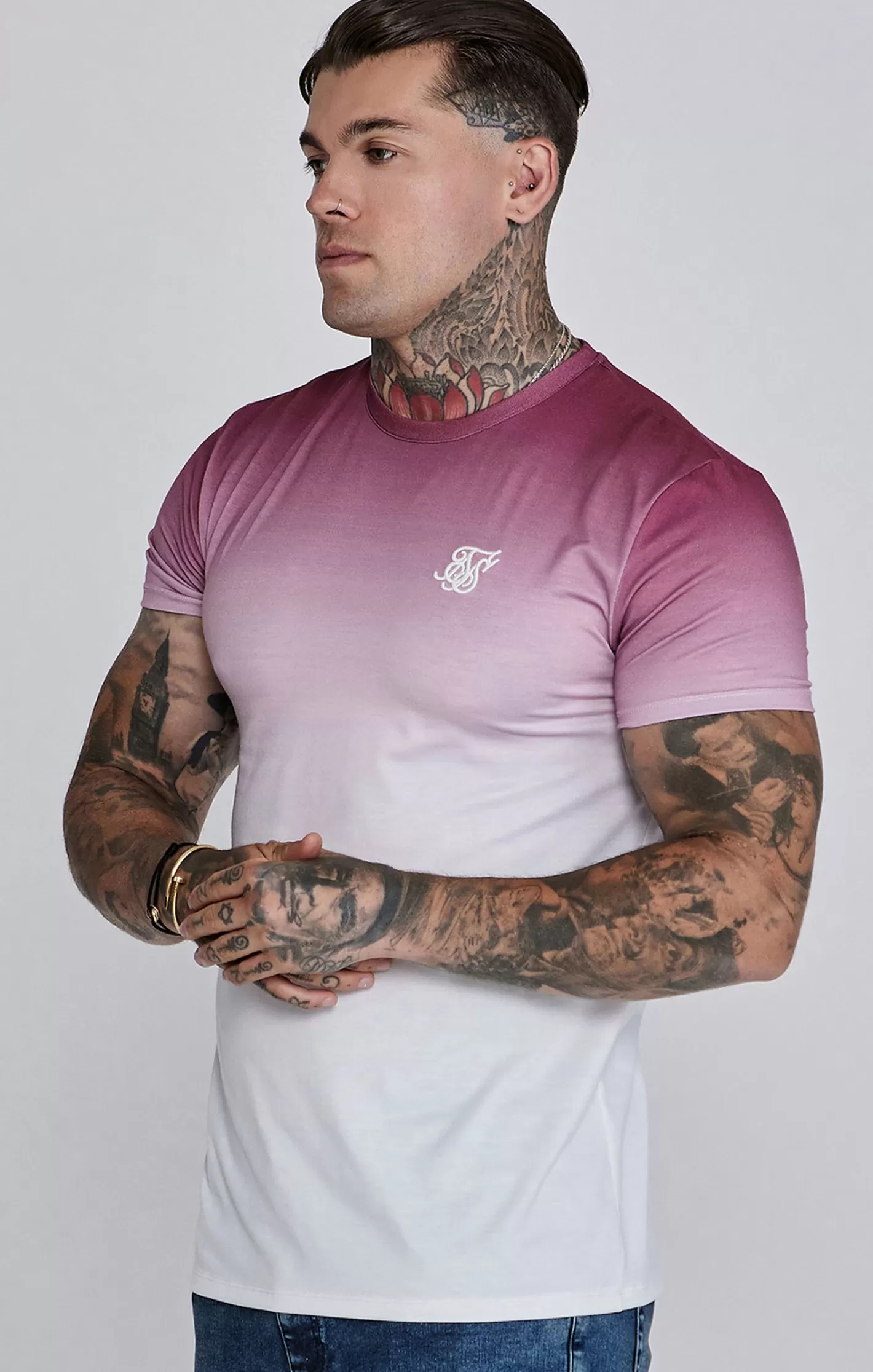 SikSilk T-shirts^White Fade T-Shirt