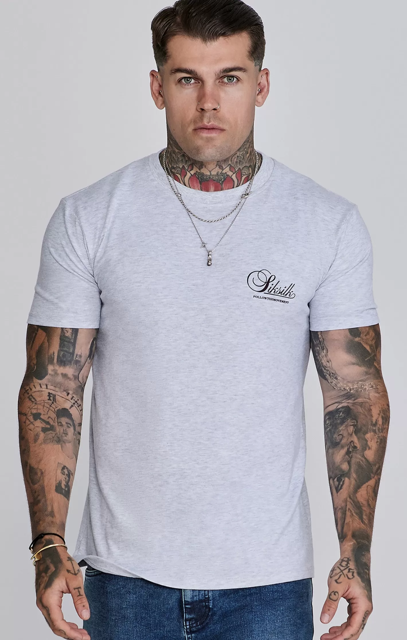 SikSilk T-shirts^Marl Graphic T-Shirt