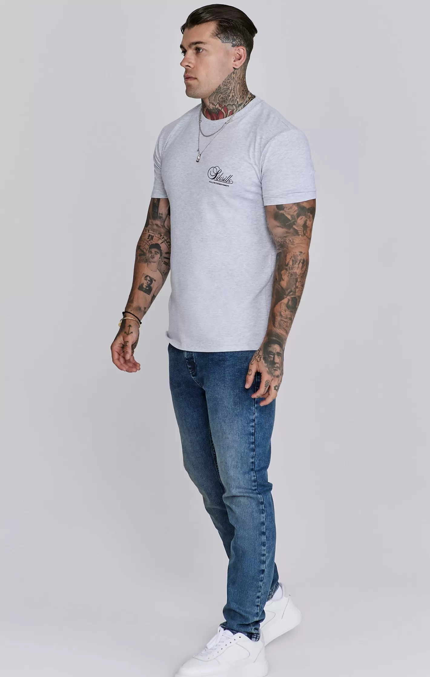 SikSilk T-shirts^Marl Graphic T-Shirt