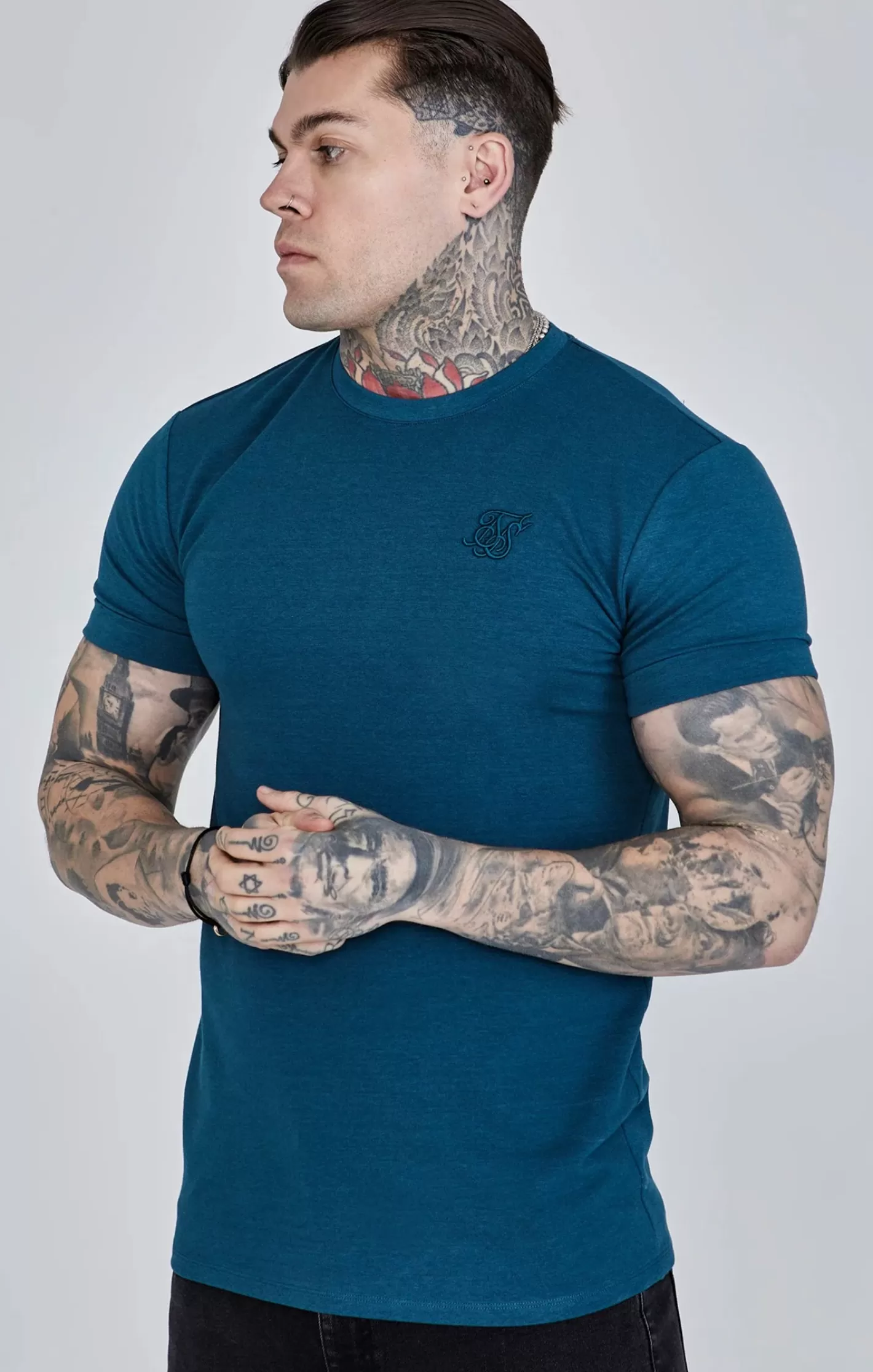 SikSilk T-shirts^Roll Sleeve T-Shirt