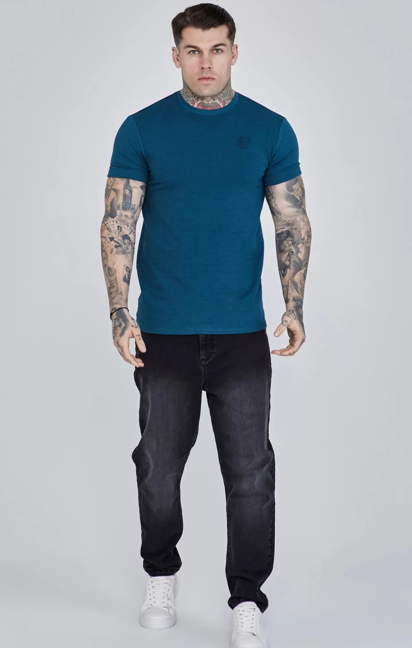 SikSilk T-shirts^Roll Sleeve T-Shirt