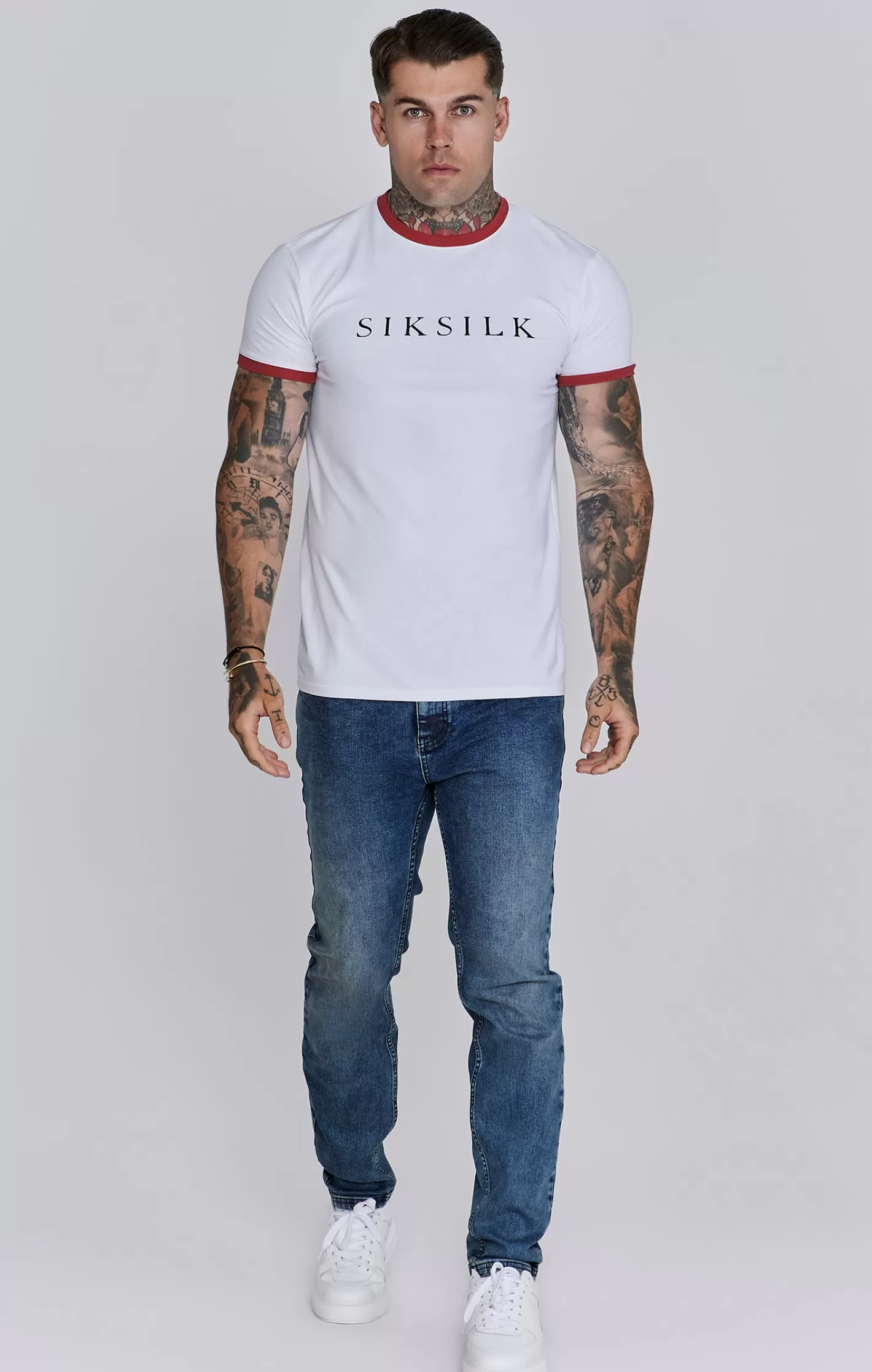 SikSilk T-shirts^Red Ringer T-Shirt