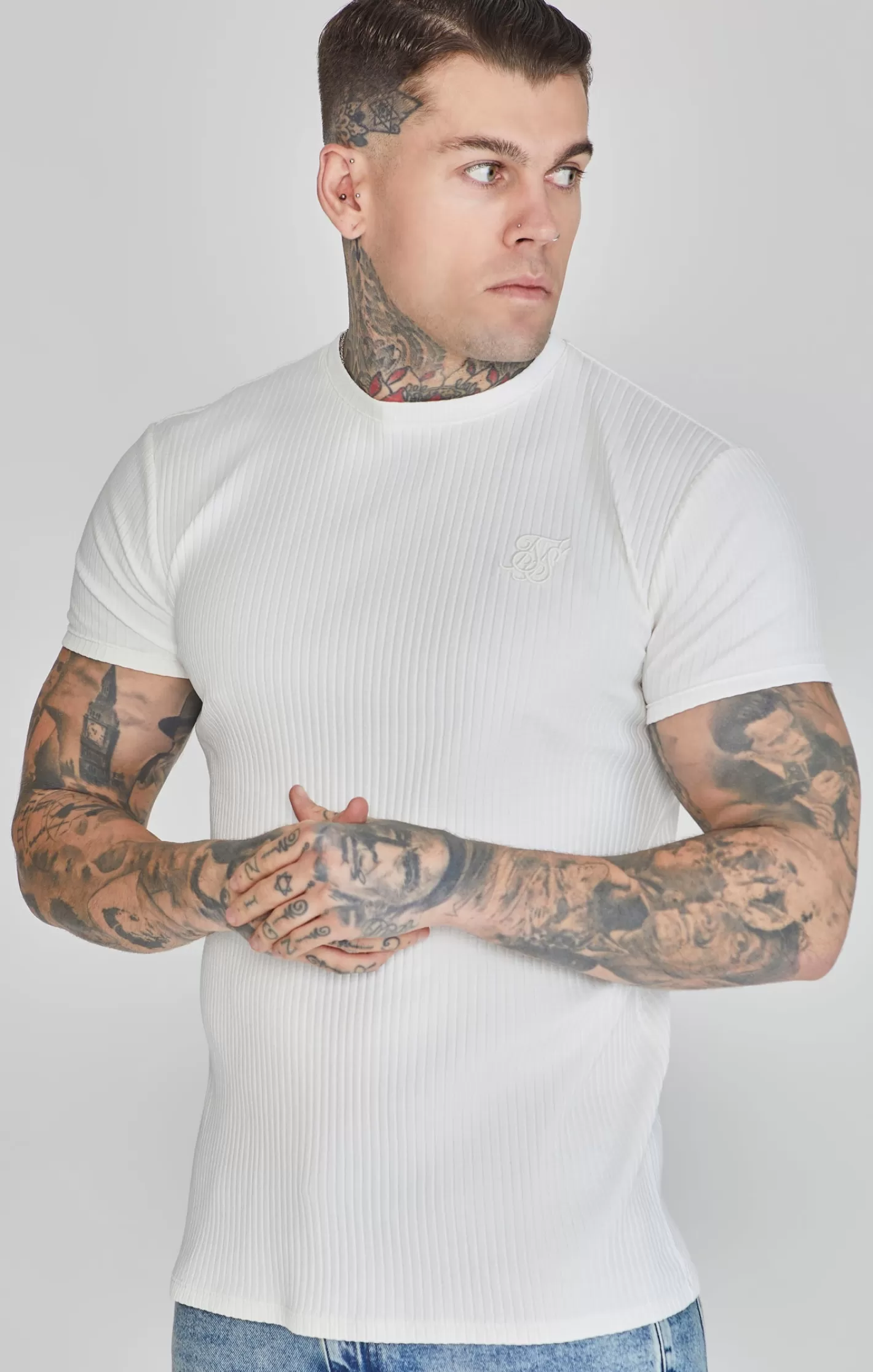 SikSilk T-shirts^Ribbed T-Shirt